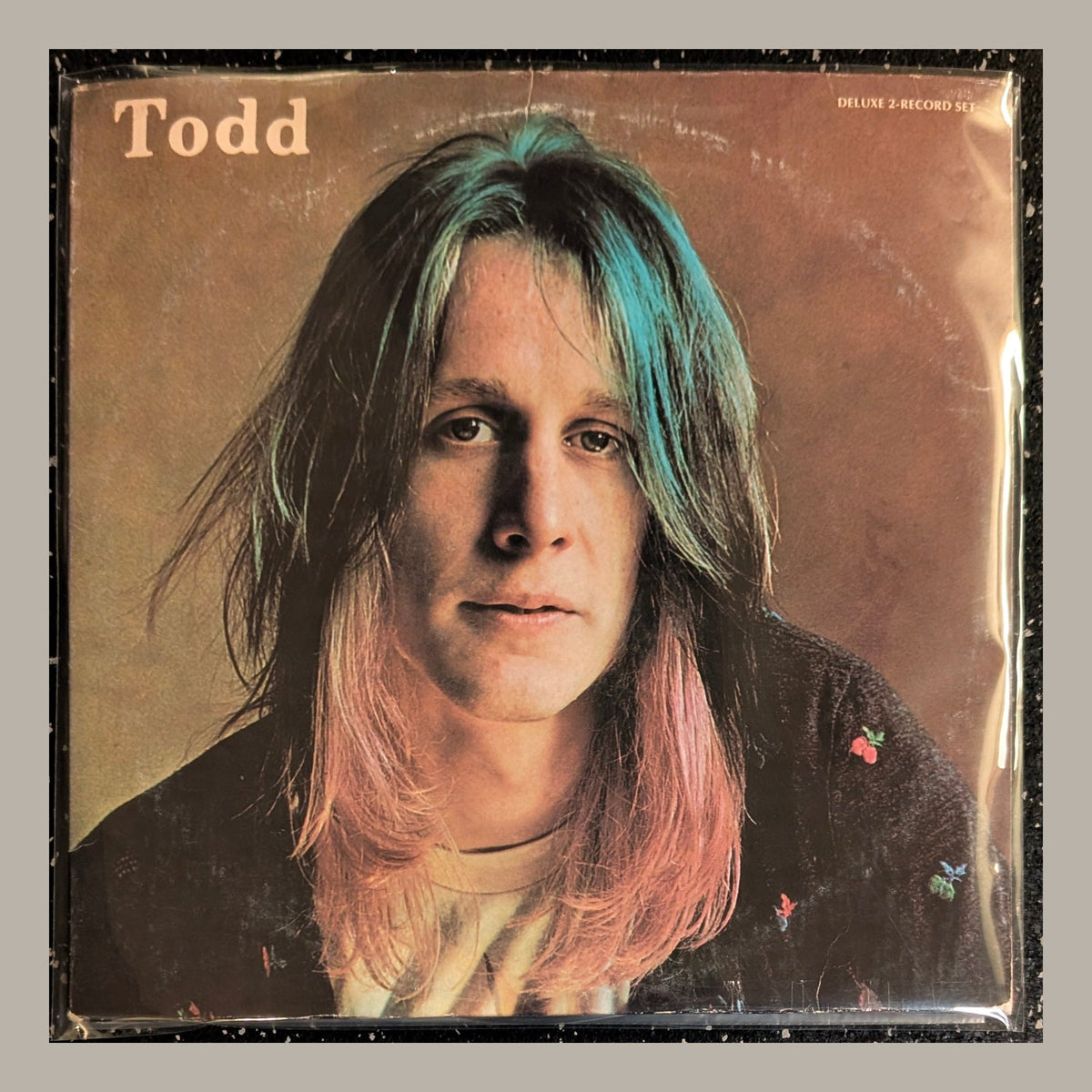 Todd Rundgren - Todd, actual copy, front album cover, straight and centered in a matching light frame