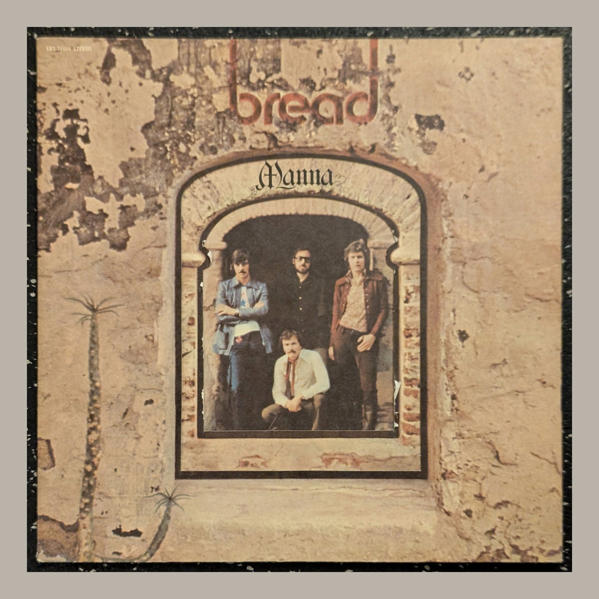 Bread - Manna, actual copy, front album cover, straight and centered in a matching light frame