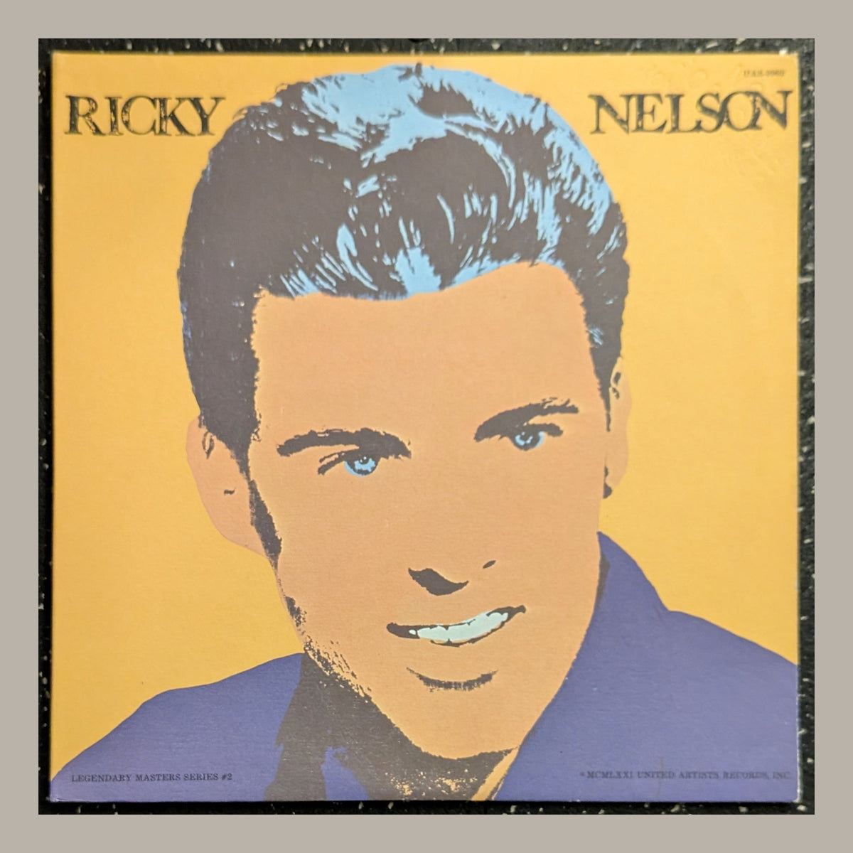 Ricky Nelson - Ricky Nelson (2LP), actual copy, front album cover, straight and centered in a matching light frame