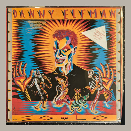 Danny Elfman - So-Lo, actual copy, front album cover, straight and centered in a matching light frame