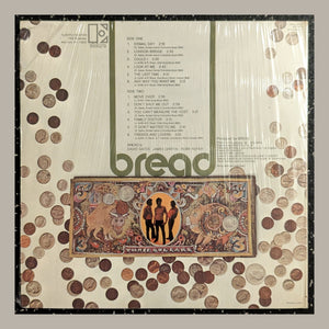 Bread - Bread, actual copy, back album cover, straight and centered in a matching light frame