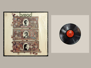 Bread - Bread, actual copy, complete cover and matching full vinyl, straight and centered in a matching light frame