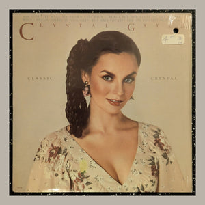 Crystal Gayle - Classic Crystal, actual copy, front album cover, straight and centered in a matching light frame