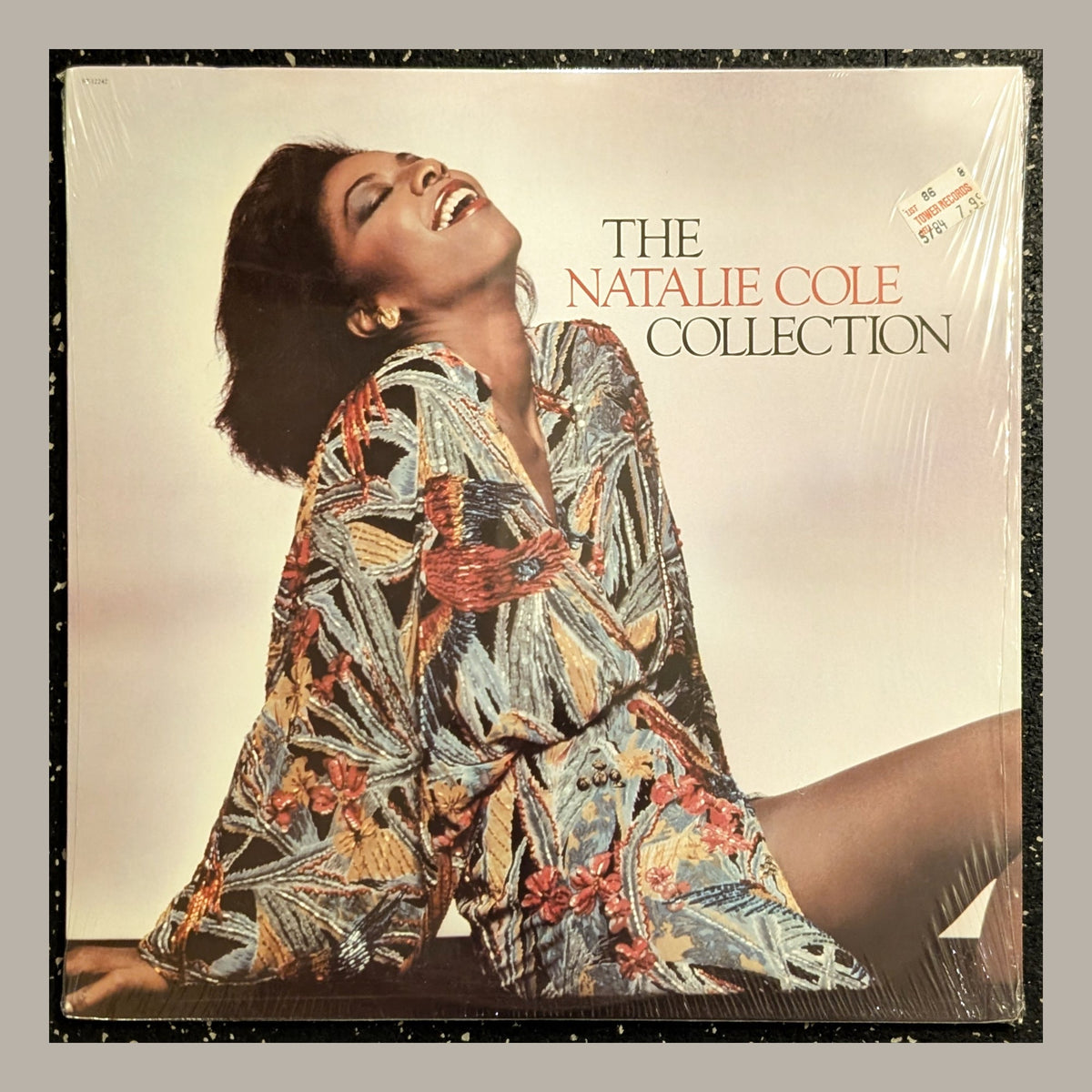 Natalie Cole - The Natalie Cole Collection, actual copy, front album cover, straight and centered in a matching light frame