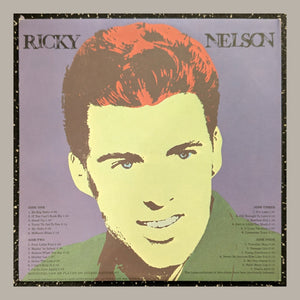 Ricky Nelson - Ricky Nelson (2LP), actual copy, back album cover, straight and centered in a matching light frame