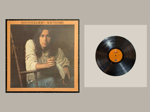 Dan Fogelberg - Souvenirs, actual copy, complete cover and matching full vinyl, straight and centered in a matching light frame
