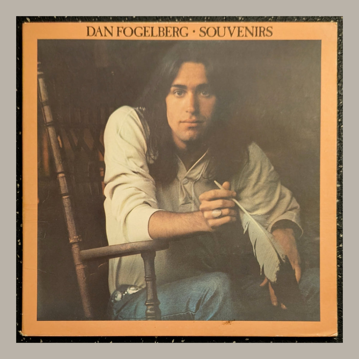 Dan Fogelberg - Souvenirs, actual copy, front album cover, straight and centered in a matching light frame